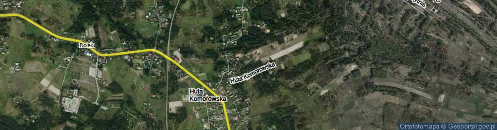 Zdjęcie satelitarne Huta Komorowska ul.